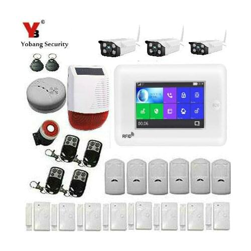 New 4.3 Inch TFT Screen WIFI 3G GSM Home Burglar Security Alarm System Motion Detector APP Control Fire Smoke Detector Alarm