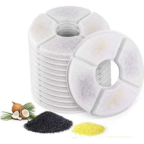 Replaced Activated Carbon Filter For Cat Water Drinking Fountain Replacement Filters Flower For Pet Dog Round Fountain Dispenser