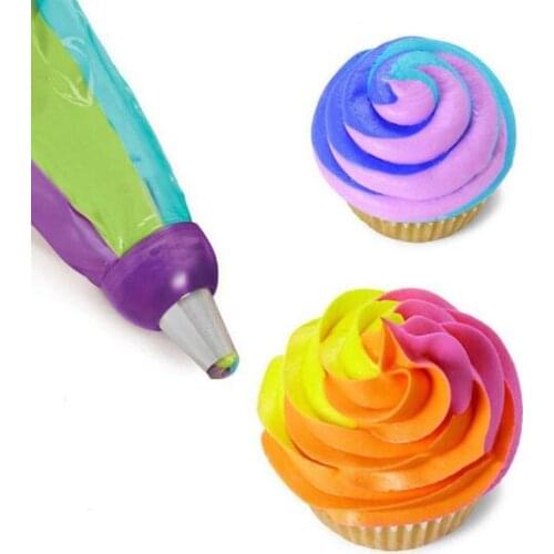 Party Favors Small cake baking tool 3 hole 3 color butter flower bag converter