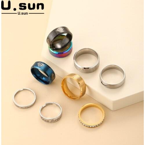 U.sun Rings With Crystals