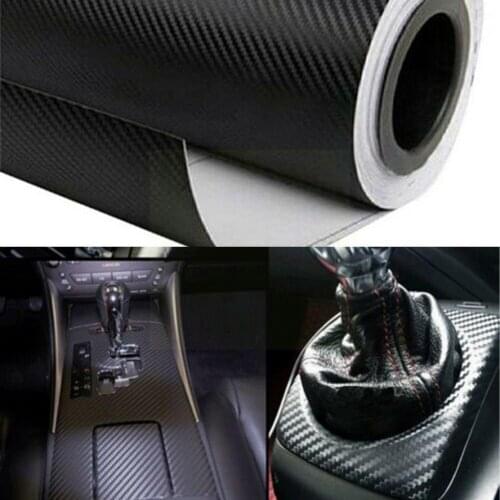 1pcs 3D Carbon Fiber Vinyl Wrap Film Car 30*127cm/50*127cm Computer Wrapping Laptop Console Skin Phone Motorcycle Foil Cove V1U4
