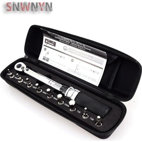 High Precision Preset Torque Wrench Set 1/4" 1-25Nm Spanner Wrench Set Bicycle Repair Tool Bike Tool Kit Hand Tool Set