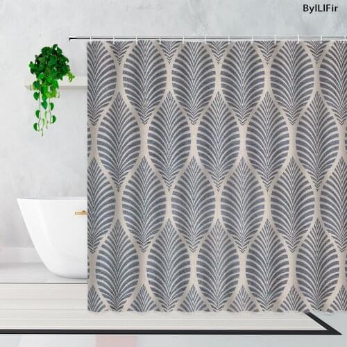 Simple Art Geometric Shower Curtains 3D Fabric Printing Bathroom Decor Waterproof Bath Curtain Polyester Washable Bathtub Screen
