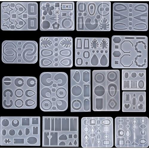 Pendant Silicone Mold Round Heart Drop Silicone Mold Resin Mold For DIY Necklace And Keychain Crystal Epoxy Resin Jewelry Making