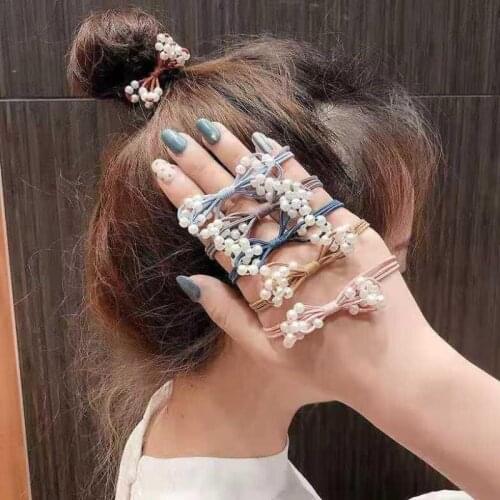 Fashion Hot Selling High Quality Pearl Hair Band Korean Style New Arrive Hair Rope Women Girls Students Hair Rings Headpiece