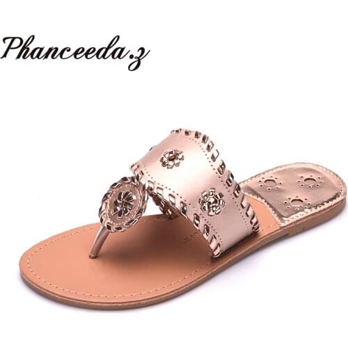 New 2020 Summer Style Shoes Women Sandals Fashion Bling Flats Top Quality Solid Flip Flops Sexy Slippers Free shipping Size 5-11