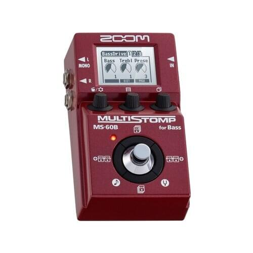 ZOOM MS-60B integrated stomp bass guitar single piece effector, multi effect pedal, suitable for guitar and bass guitar brand ne