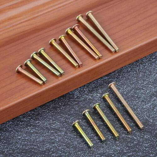 10Pcs M4 Screws Handle Screws Furniture Fastener Bolt Hardware M4 * 25mm/30mm/35mm/40mm/45mm Length screw hardware
