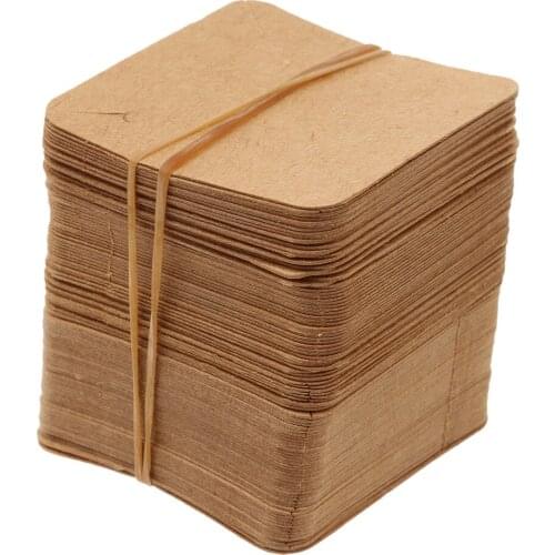 Pack Of 100 Jewelry Necklace Display Organizer Holder Package Card 5 x 5cm