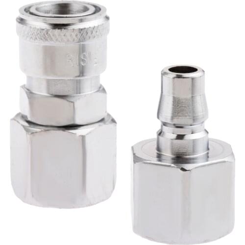 2Pcs Pneumatic Parts Euro Air Line Hose Compressor Connector Quick Release 1/2" BSP Female Thread Coupler Connector Fittings