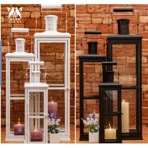 2017 Best selling black iron storm lantern