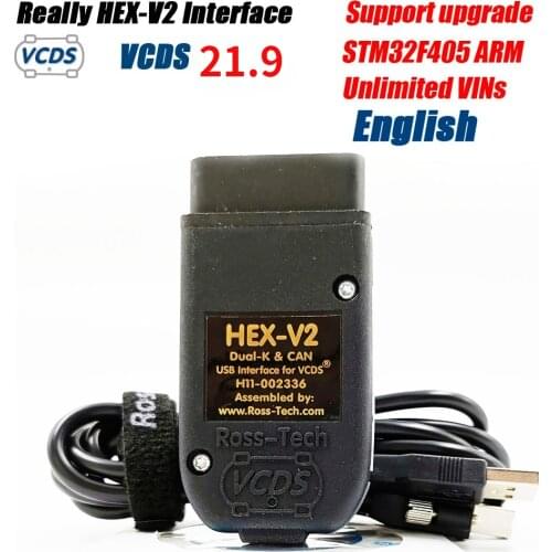 2021 Really hex-v2 VAG COM 21.3 VAGCOM 20.12 VCDS HEX V2 USB Interface FOR VW AUDI Skoda Seat Unlimited VINs English Version