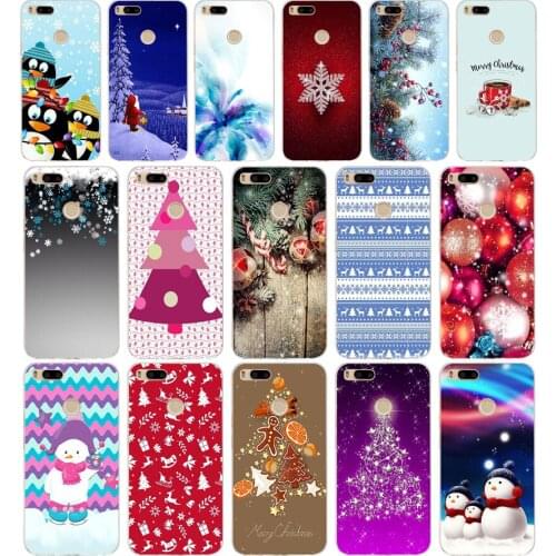 24AA christmas lights gift 2 gift Soft Silicone Tpu Cover phone Case for Xiaomi Redmi Mi A1 A2 8 lite