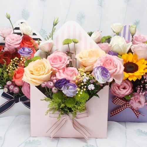 4pieces Flower Wrapping Box Foldable Flower Box Living Room Wedding Portable Beautiful Paperboard Packaging Wrapping Gift