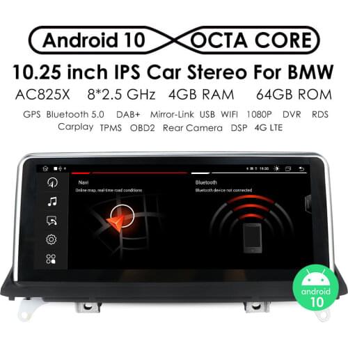 2DIN 8CORE 4G 64G Android Auto Car Radio for BMW X5 X6 E70 E71 CIC 2011 - 2014 Car Video Radio Stereo Mult-media Player GPS DSP