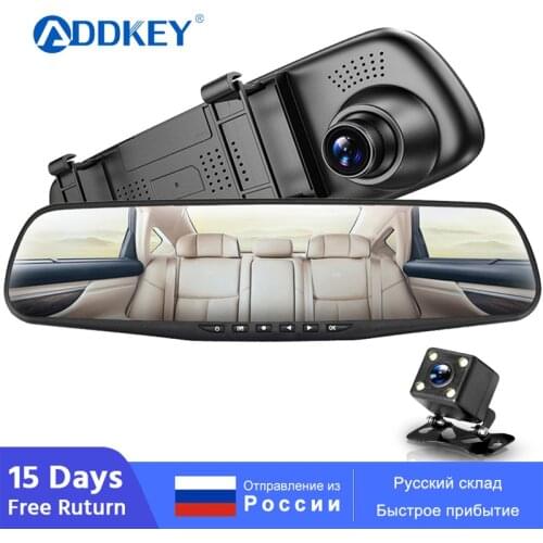 ADDKEY Dual Lens Car DVR Camera Full HD 1080P Video Recorder Rearview DVR Mirror With Rear view DVR Dash cam Auto registrater