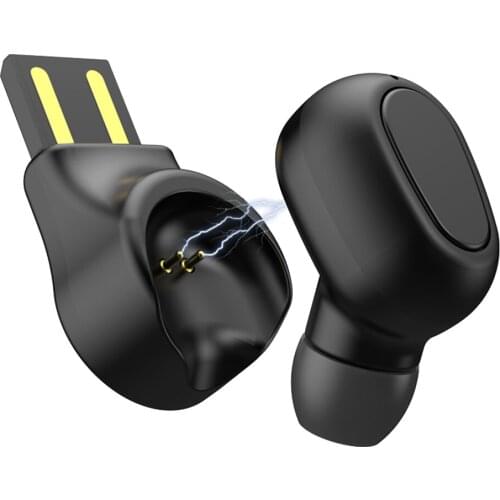 Single Ear Wireless Earbud Bluetooth Headset in-ear Mini Invisible Sport Headphone Business Earphone Magnetic Charging Cradle
