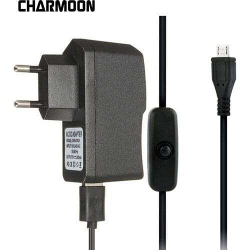 For Raspberry Pi 3 AC Power Supply 5V 2.5A USB Charger Adapter/ ON Off Switch Micro USB Cable for Raspberry Pi 3 Model B B+ plus