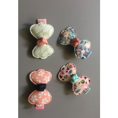 Boutique 20pcs Fashion Cute Floral Hair Bow Hairpins Solid Kawaii Flower Bowknot Hair Clips Princsess Headwear Hair Accessories