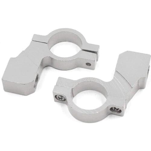 Uxcell 2Pcs 10mm Thread 7/8" Motorcycle Handlebar Rearview Mirror Holder Adaptor Silver Tone