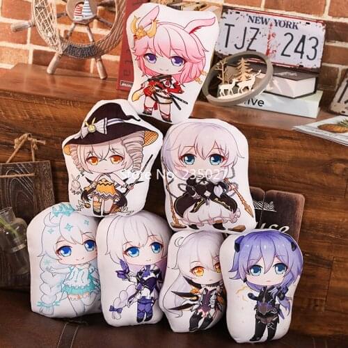 Honkai Impact 3rd PP Cotton Figure Toys Kiana Theresa Bronya Kallen Short Plush Doll Pillow 45cm