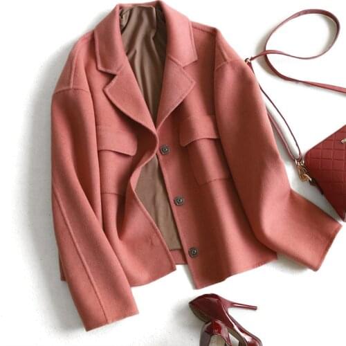 Short Womens Spring Jacket 2020 Casual Wool Coat Female Autumn Winter Jackets Women Cashmere Coats abrigo mujer 1621