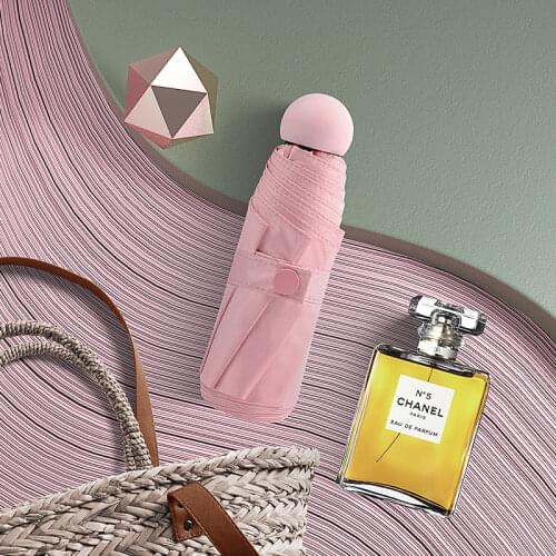 Pocket Umbrella Folding Sun Umbrella Women Travel Flat Lightweight Umbrella Uv Protection Parasol Foldable