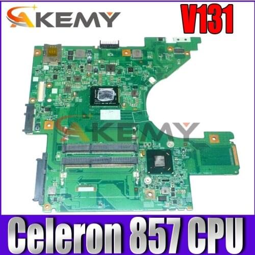 Akemy CN-0MJPRW 0MJPRW DJ5 MB 48.4ND01.011 For Dell Vostro V131 Laptop motherboard HM67 DDR3 SR0FL Celeron 857 CPU
