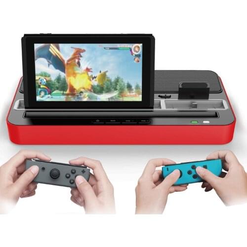 Multi-function Charging Base Charger Socket Station Stand with Audio Speaker Function for Nintend NS Switch/Mobile Phone/Tablets