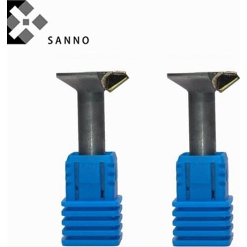 Mono single crystal diamond chamfering cutting tools 90 degree 4mm / 5mm / 6mm light diamond nylon milling cutter end mills