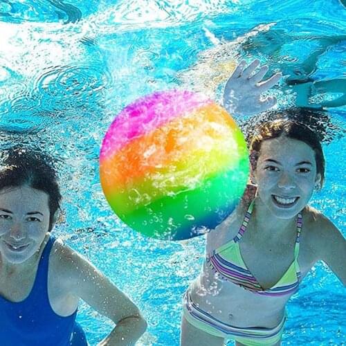 Swimming inflatable toy ball Colorful PVC diving ball Smooth surface Rainbow underwater ball Portable Swimming pool accessories