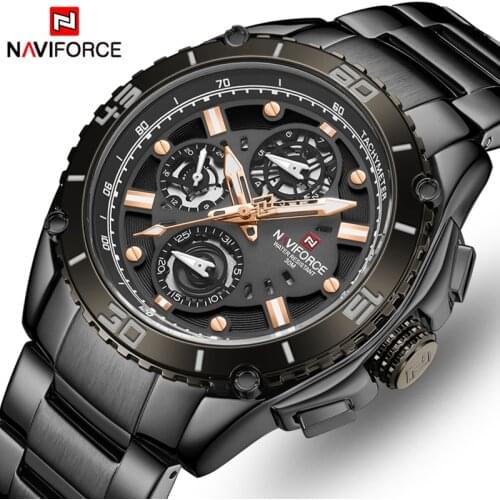 NAVIFORCE Top Brand Luxury Sport Watches Mens Analog Watch Quartz Military Date Week Display Luminous Clock Relogio Masculino