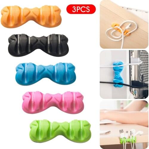 Cable Organizer Cable Protector Cord Holder Adhesive Wire Clips Cable Management Desk Phone Holder Accessory for Office Home Car