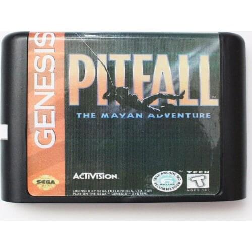 Pitfall The Mayan Adventure 16 bit MD Game Card For Sega Mega Drive For Genesis