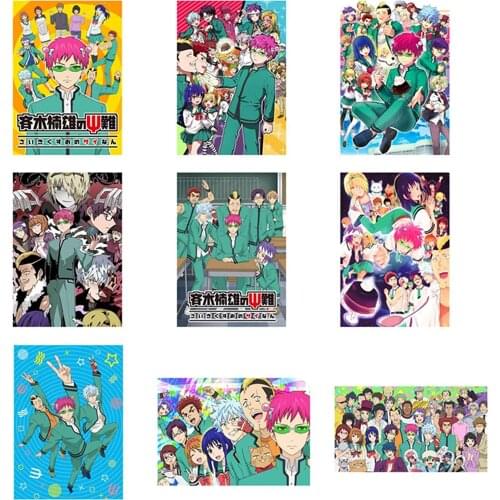 Anime Poster The Disastrous Life of Saiki K Saiki Kusuo 8 Poster Decorative Painting Canvas Wall Art Living Room Posters Bedroom