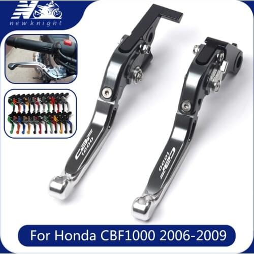20 Colors CNC Adjustable Folding Extendable Motorcycle Brake Clutch Levers For Honda CBF1000 CBF 1000 2006 2007 2008 2009