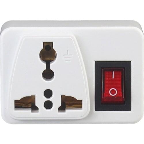Universal Electric Plug With On/Off Switch International Travel Charger Power Socket Adapter EU