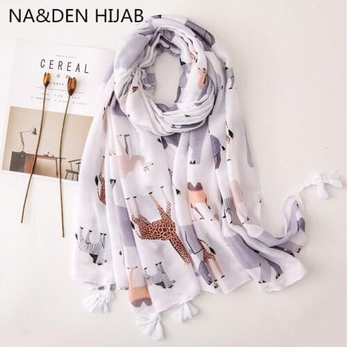 Women Scarf Luxury Brand Ethnic crane print Tassel Shawl Scarf Print Soft Ethnic Wrap Pashmina Bufandas oulard femme Sjaal