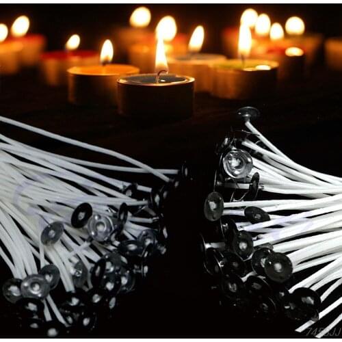 100Pcs 12cm 15cm Candle Wicks Cotton Core Pre Waxed With Sustainers For Candle Making Drop ship