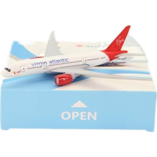 14CM Virgin Airways B787 Airlines Airplane Model with Base Aircraft Plane For Collectible Souvenir Gift Show Toys