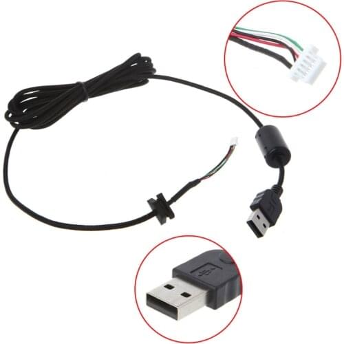 2m Durable Nylon Braided Line USB Mouse Cable Cable for logitech G9 G9X E56B