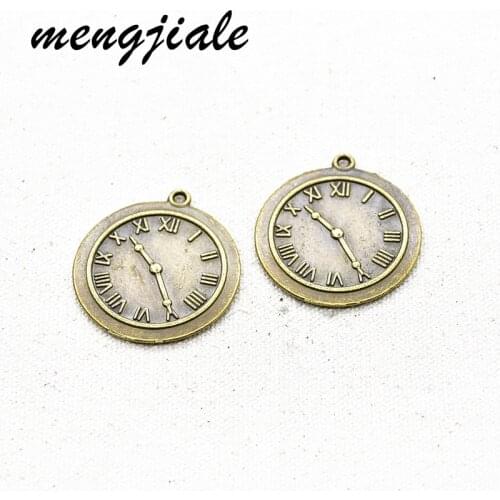 2pcs Wholesale Metal Alloy Punk Style Clock Charms Pendants For Making DIY Handmade Finding Jewelry