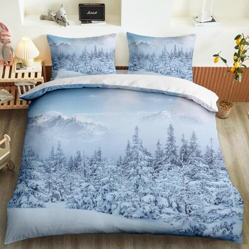 3D printing Beautiful Landscape Sky leaves autumn and spring bedding set Duvet Quilt Cover Pillow Case King Queen size 2/3pcs