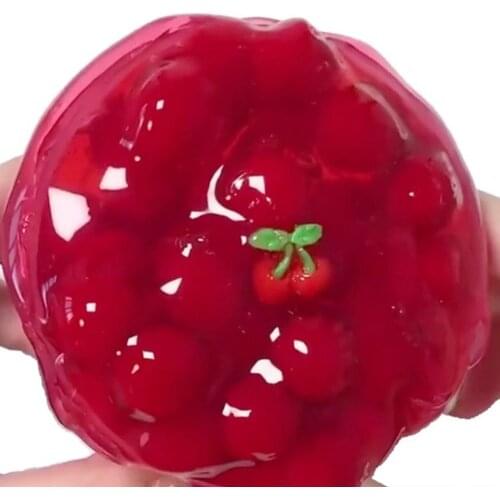 60ml Cherry Sponge Mud Clay Kids Adult Stress Relief Plasticine Slime Sludge Toy Adults Stress Relief Toys Slime Clay Soft Clay