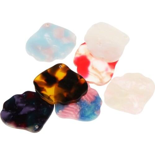 7pcs 35x10mm Square DIY Charms Pendant Bracelet for Crafts Jewelry Findings