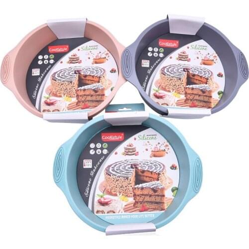 Large Round Shapes Baking Silicone Cake Pans 10 Inch Bakeware Maker Toast Bread Mold Cake Tray Mould Non-Stick Oven Tools