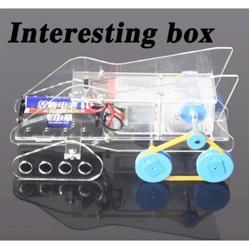 DIY toy car model snowmobile 76 electric car handmade material package