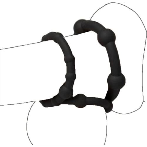 Candiway 3 Pcs/Set TPR Cock Rings Prevent Premature Ejaculation Erection Penis Ring Adult Products Sex Toys For Men(Black/Clear)