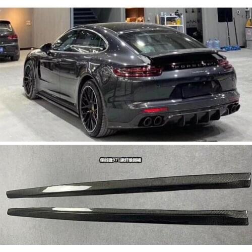 High quality REAL CARBON FIBER SIDE BODY SKIRTS KIT LIP COVER FOR Porsche Panamera 971/971 Turbo 2017 2018 2019 2020 2021