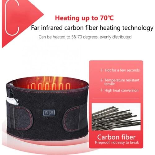 Best Choice Electric Heating Waist Belt Hot Compress Massage Vibration Muscle Lumbar Pain Relief Waist Belt